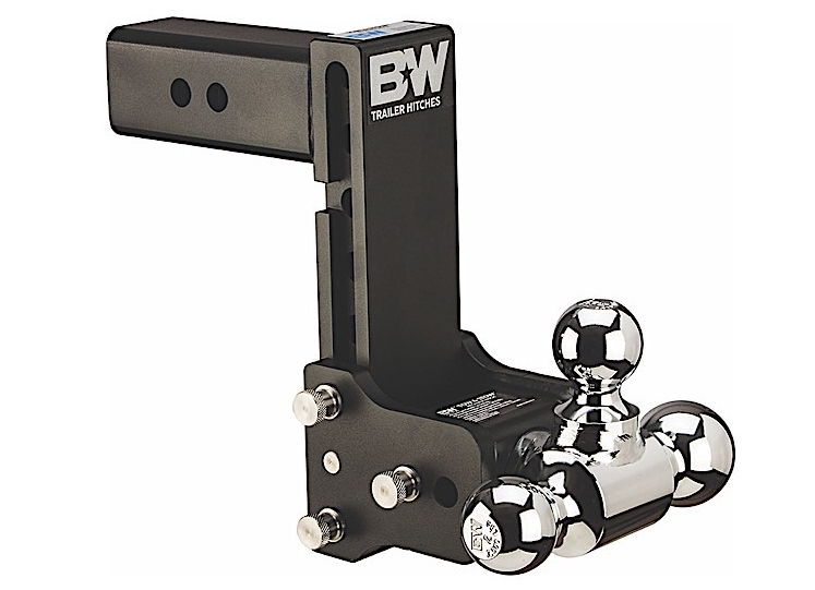 B&W 7IN DROP 7.5IN RISE TRI-BALL Black