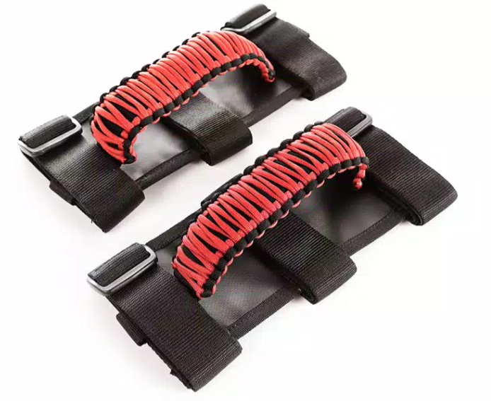 Rugged Ridge Paracord Grab Handles BLK/RED