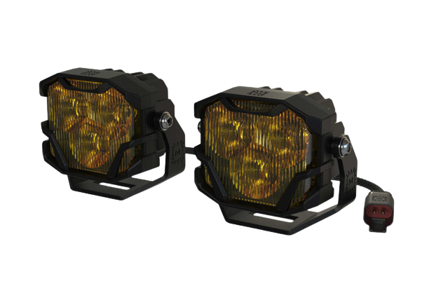 Morimoto 4Banger LED Pods Wide Yellow (Set of 2)