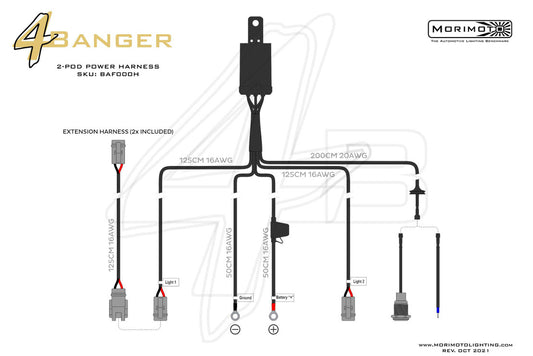 Morimoto Switch Power Harness (2 Outputs)