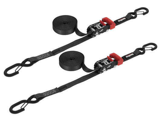 SpeedStrap 1″ X 15′ RATCHET TIE DOWN W/ SNAP ‘S’ HOOKS
