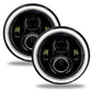 ORACLE 7" HIGH POWERED LED HEADLIGHTS (PAIR) - BLACK BEZEL
