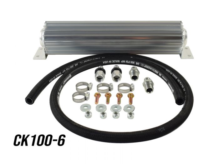 CK100-6 - 16" Single Pass Super Flow Heat Sink Fluid Cooler Kit -6an